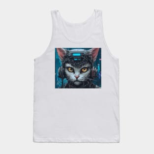 Cyberpunk Cat Tank Top